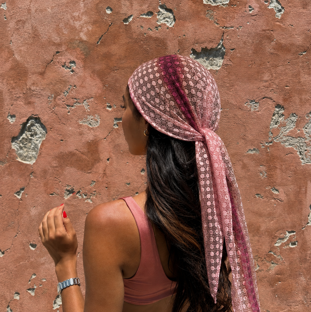 Foulard Amaga rose